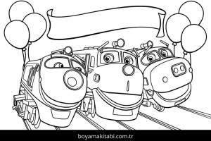 Chuggington boyama sayfası – PDF indir, sevimli karakter