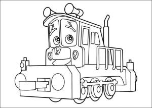 Chuggington boyama sayfası,  coloring page, Calley Eğleniyor, 