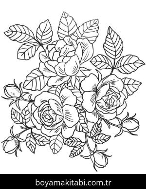 Çiçek Buketi boyama sayfası – yaratıcılığı geliştirir, keyifli zaman