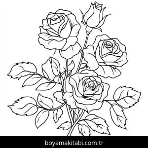 Çiçek Buketi boyama sayfası – renkli çizimler, okul öncesi