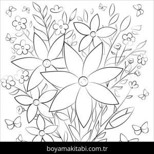 Çiçek Buketi boyama sayfası – ücretsiz yazdır, boyama etkinliği