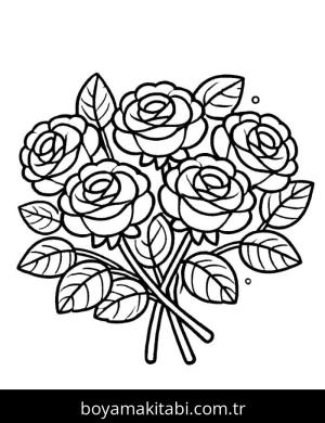 Çiçek Buketi boyama sayfası – ücretsiz yazdır, boyama etkinliği