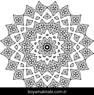 Çiçek Mandala boyama sayfası – eğitici aktivite, yaratıcılık