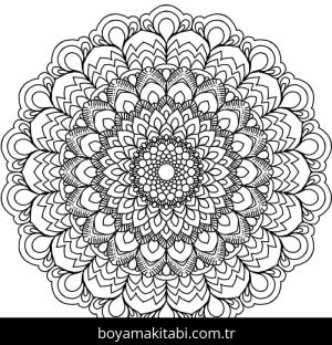 Çiçek Mandala boyama sayfası – evde etkinlik, ücretsiz yazdır
