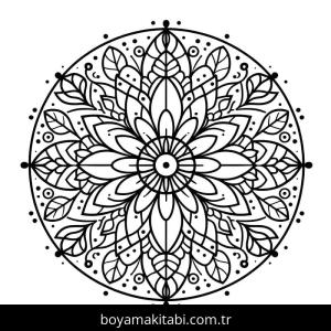 Çiçek Mandala boyama sayfası – boyama etkinliği, çocuk aktivitesi