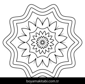 Çiçek Mandala boyama sayfası – boyama çalışması, yaratıcılığı geliştirir