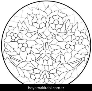 Çiçek Mandala boyama sayfası – çocuklar için, çizgi film temalı