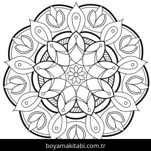 Çiçek Mandala boyama sayfası – ücretsiz yazdır, boyama etkinliği