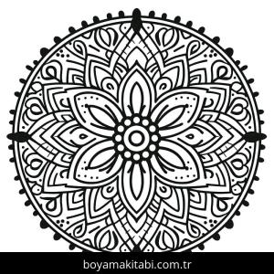 Çiçek Mandala boyama sayfası – ücretsiz yazdır, boyama etkinliği