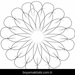 Çiçek Mandala boyama sayfası – yaratıcılık, eğlenceli etkinlik
