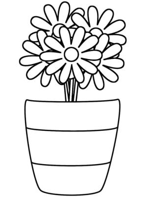 Çiçek Vazosu boyama sayfası,  coloring page, Çiçek vazosu, 