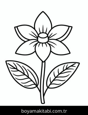 Çiçek boyama sayfası – evde etkinlik, ücretsiz yazdır