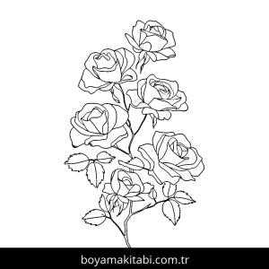 Çiçek boyama sayfası – renkli çizimler, okul öncesi