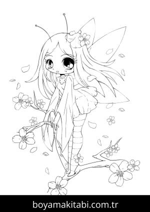 Çiçek boyama sayfası – eğitici aktivite, yaratıcılık