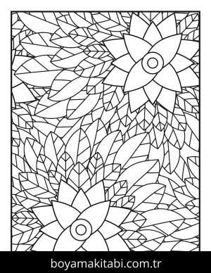 Çiçek boyama sayfası – eğlenceli etkinlik, el becerilerini geliştirir