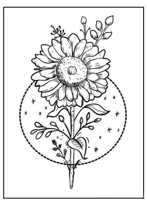 Çiçek boyama sayfası, Flower coloring page, Güzel Çiçek, 