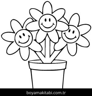 Çiçek boyama sayfası – ücretsiz yazdır, boyama etkinliği