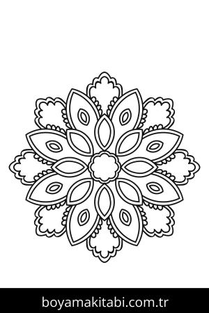 Çiçek boyama sayfası – boyama etkinliği, çocuk aktivitesi