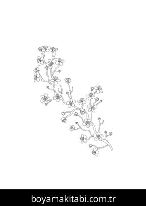 Çiçek boyama sayfası – evde etkinlik, ücretsiz yazdır