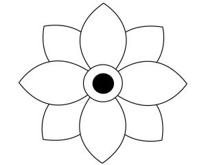 Çiçek boyama sayfası, Flower coloring page, Hoş Çiçek, 