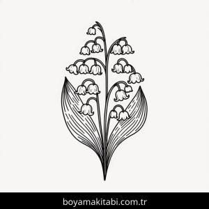 Çiçek boyama sayfası – keyifli zaman, renkli çizimler