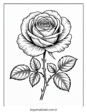 Çiçek boyama sayfası – sevimli karakter, sanatsal çalışma