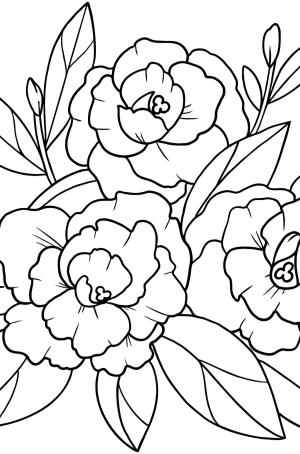 Çiçek boyama sayfası, Flower coloring page, Çiçeği, 