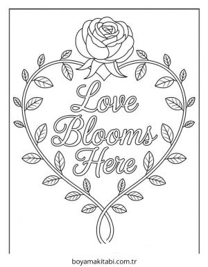 Çiçek boyama sayfası – çocuklar için, çizgi film temalı