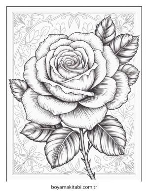 Çiçek boyama sayfası – keyifli zaman, renkli çizimler