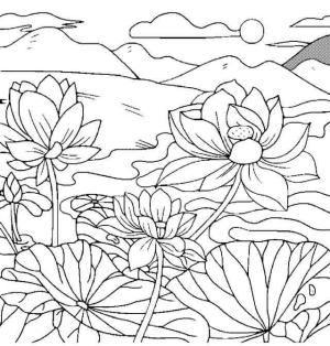 Çiçek boyama sayfası, Flower coloring page, Ücretsiz Çiçek, 