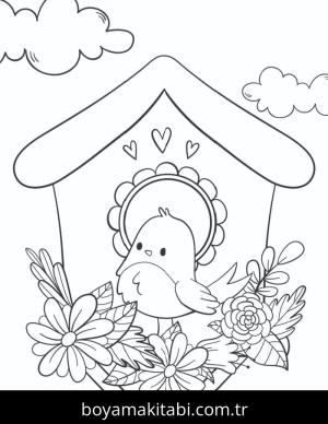 Çiçek boyama sayfası – yaratıcılık, eğlenceli etkinlik