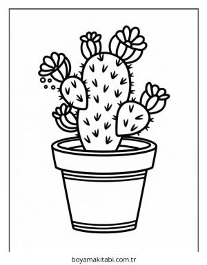 Çiçek boyama sayfası – boyama çalışması, yaratıcılığı geliştirir