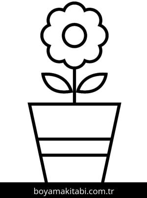 Çiçek boyama sayfası – eğitici aktivite, yaratıcılık