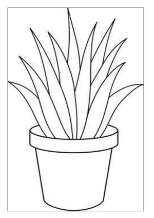 Çiçek boyama sayfası, Flower coloring page, , 