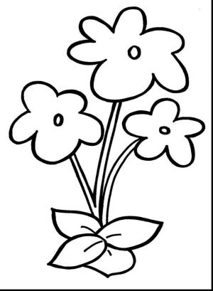 Çiçek boyama sayfası, Flower coloring page, Kolay Çiçekler, 