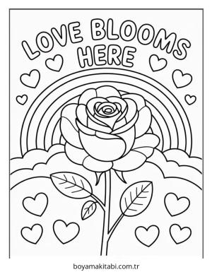 Çiçek boyama sayfası – okul öncesi, evde etkinlik