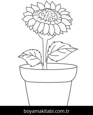 Çiçek boyama sayfası – yaratıcılık, eğlenceli etkinlik
