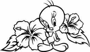 Çiçek boyama sayfası, Flower coloring page, Çizgi Film Ördek ve Çiçek, 