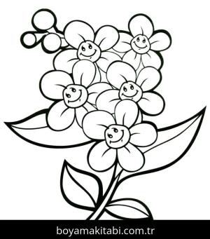 Çiçek boyama sayfası – ücretsiz yazdır, boyama etkinliği