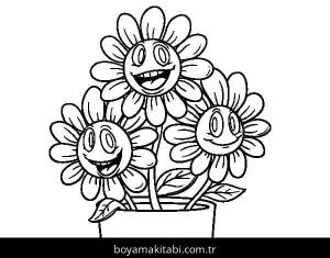 Çiçek boyama sayfası – yaratıcılığı geliştirir, keyifli zaman