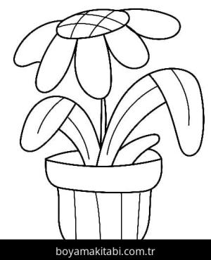 Çiçek boyama sayfası – ücretsiz yazdır, boyama etkinliği