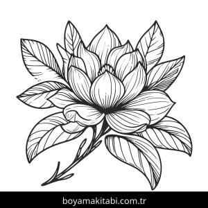 Çiçek boyama sayfası – eğlenceli etkinlik, el becerilerini geliştirir