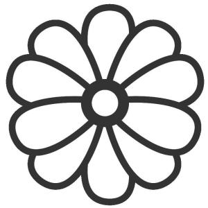 Çiçek boyama sayfası, Flower coloring page, Kolay Çiçek, 