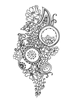 Çiçek boyama sayfası, Flower coloring page, Sert Çiçek, 