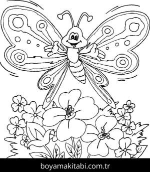 Çiçek boyama sayfası – el becerilerini geliştirir, boyama çalışması