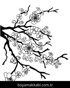 Çiçek boyama sayfası – evde etkinlik, ücretsiz yazdır