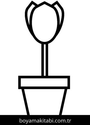 Çiçek boyama sayfası – okul öncesi, evde etkinlik