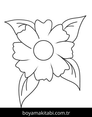 Çiçek boyama sayfası – eğitici aktivite, yaratıcılık