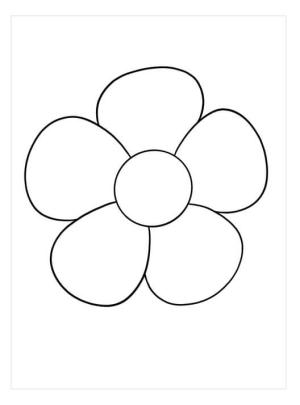 Çiçek boyama sayfası, Flower coloring page, Şam Gülü Çiçeği, 