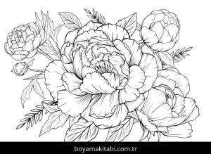Çiçek boyama sayfası – ücretsiz yazdır, boyama etkinliği